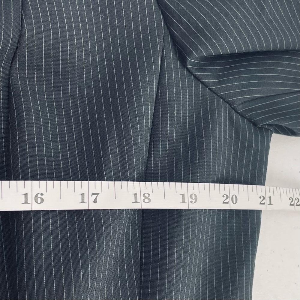 Tahari ASL Petite Pin Striped Tie Button Front Lined Suit Blazer Jacket Office - Picture 7 of 11